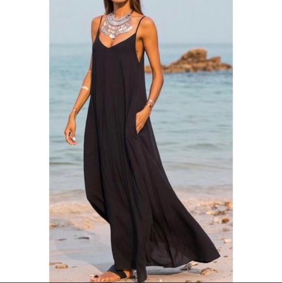 Blue Cocoon Maxi Dress - Picture 2 of 5